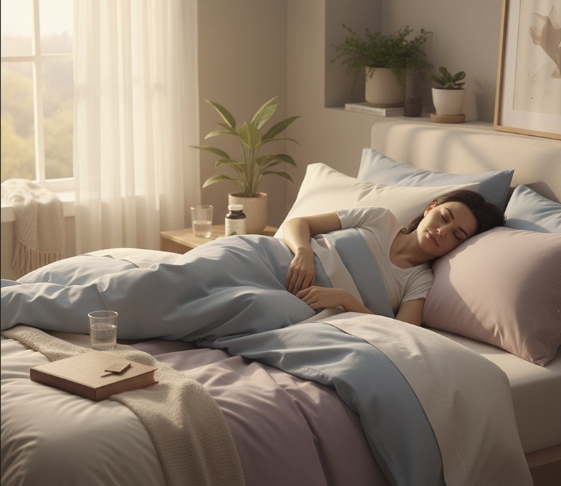 Kobieta śpiąca spokojnie